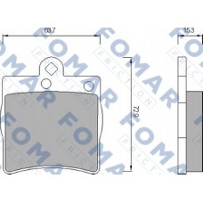 FO 653581 FOMAR Friction КомплеК т гальмівних колодок, дискове гальмо