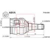 TYIU-220 ASVA Шарнирный комплект, Привідний вал