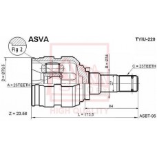 TYIU-220 ASVA Шарнирный комплект, Привідний вал