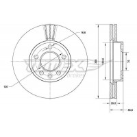 TX 71-04 TOMEX Brakes Гальмівний диск