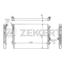 MK-1607 ZEKKERT Радіатор охолодження двигуна