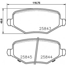 8DB 355 024-811 HELLA Комплект гальмівних колодок дисковий гальм