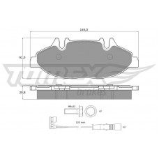 TX 15-02 TOMEX Brakes Комплект гальмівних колодок дисковий гальм