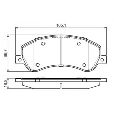 0 986 495 436 BOSCH КомплеК т гальмівних колодок, дискове гальмо