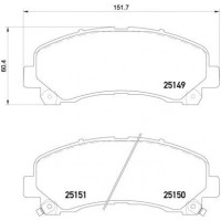 P 34 007 BREMBO Комплект гальмівних колодок дисковий гальм