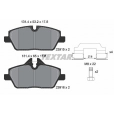 2391503 TEXTAR Комплект гальмівних колодок дисковий гальм