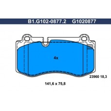 B1.G102-0877.2 GALFER Комплект гальмівних колодок дисковий гальм