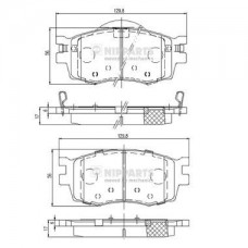 J3600542 NIPPARTS Комплект гальмівних колодок дисковий гальм
