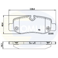 CBP02315 COMLINE Комплект гальмівних колодок дисковий гальм