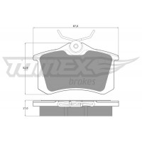 TX 10-781 TOMEX Brakes Комплект гальмівних колодок дисковий гальм