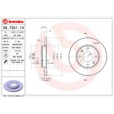 08.7351.14 BREMBO Гальмівний диск