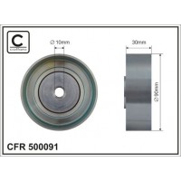 500091 CAFFARO Паразитный / ведущий ролик, Поліклиновий ремінь