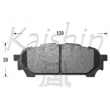 FK7059 KAISHIN Комплект гальмівних колодок дисковий гальм
