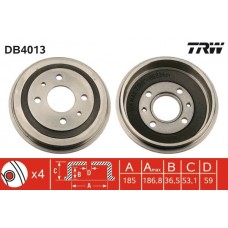 DB4013 TRW Гальмівний барабан