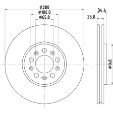 8DD 355 107-611 HELLA Гальмівний диск
