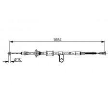 1 987 482 172 BOSCH Тросик, cтояночный тормоз