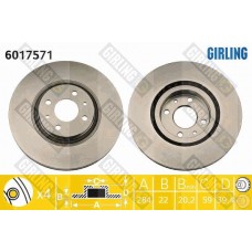 6017571 GIRLING Гальмівний диск