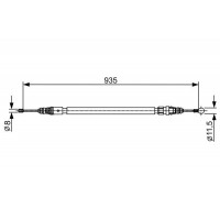 1 987 482 430 BOSCH Тросик, cтояночный тормоз
