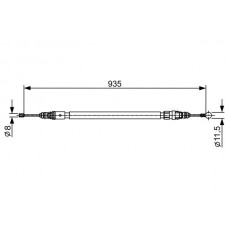 1 987 482 430 BOSCH Тросик, cтояночный тормоз