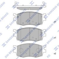 SP1186 Hi-Q Комплект гальмівних колодок дисковий гальм