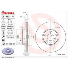 09.9923.11 BREMBO Гальмівний диск