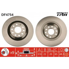 DF4754 TRW Гальмівний диск