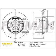 BD-3420 FREMAX Гальмівний диск