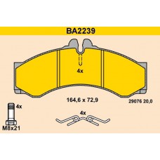 BA2239 BARUM КомплеК т гальмівних колодок, дискове гальмо