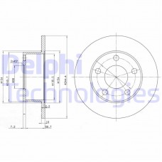 BG2746C DELPHI Гальмівний диск