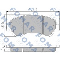 FO 933681 FOMAR Friction Комплект гальмівних колодок дисковий гальм