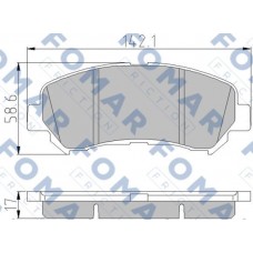FO 933681 FOMAR Friction Комплект гальмівних колодок дисковий гальм
