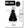 BK594 SHAFTEC Комплект пыльника, Привідний вал