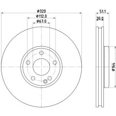 8DD 355 119-701 HELLA Гальмівний диск