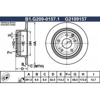 B1.G209-0157.1 GALFER Гальмівний диск