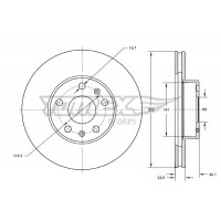 TX 73-51 TOMEX Brakes Гальмівний диск