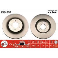 DF4552 TRW Гальмівний диск