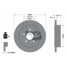 BDS1501 BENDIX Braking Гальмівний диск