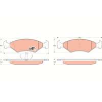 GDB255 TRW Комплект гальмівних колодок дисковий гальм