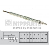 J5710402 NIPPARTS Свічка розжарювання