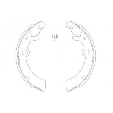 KBS-8907 KAVO PARTS Комплект гальмівних колодок