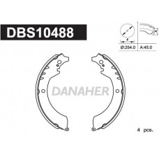 DBS10488 DANAHER Комплект гальмівних колодок