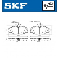 VKBP 80543 E SKF Комплект гальмівних колодок дисковий гальм