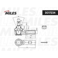 DC17234 MILES Наконечник поперечної кермової тяги