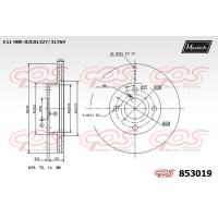 853019 MAXTECH Гальмівний диск