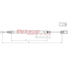 10.4721 METZGER Тросик, cтояночный тормоз