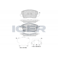 182325 ICER Комплект гальмівних колодок дисковий гальм
