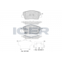 182325 ICER Комплект гальмівних колодок дисковий гальм
