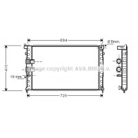 PEA2231 AVA QUALITY COOLING Радіатор охолодження двигуна