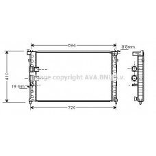 PEA2231 AVA QUALITY COOLING Радіатор охолодження двигуна