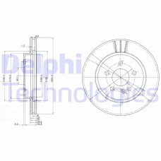 BG3397 DELPHI Гальмівний диск
